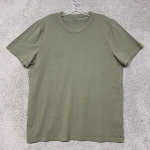 Madewell Allday Tee Olive Green Crew Neck Short Sleeve Cotton T Shirt Men Size M